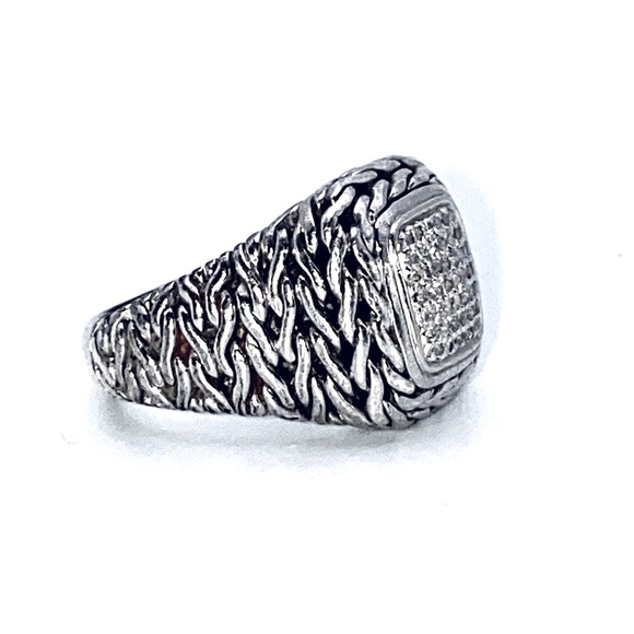 John Hardy Classic Chain Diamond Ring, 16mm - Picture 8 of 11